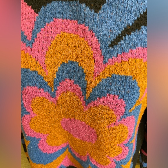 Minasmalha Brazilian multi coloured Woodstock long sleeve sweater women’s Medium - Picture 5 of 8